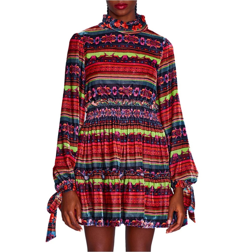 Roopa Pemmaraju Ophelia Poet Sleeve Mini Dress Size M